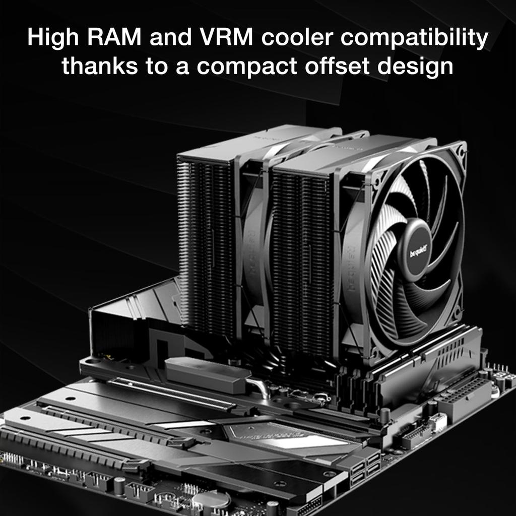 be quiet! CPU Cooler BK042 PURE ROCK PRO 3 Black Air Cooling Intel Core Ultra (LGA1851) AMD AM5 Compatible Domestic Authorized Distributor Product BK0