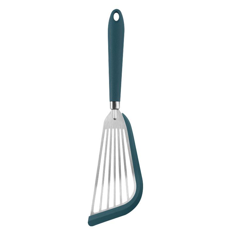 New small silicone frying shovel kitchen non-stick pan frying fish shovel household leaked shovel cooking stir-fry shovel food grade