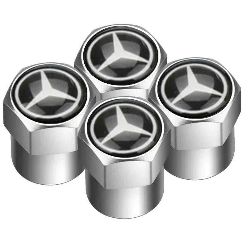 

C200 E200 New 2025 For Mercedes Benz 4pcs Auto Emblem Cap Case For Mercedes Benz B/C/E/S Class A Class C200L GLC GLK New CLA GLA for Mercedes benz