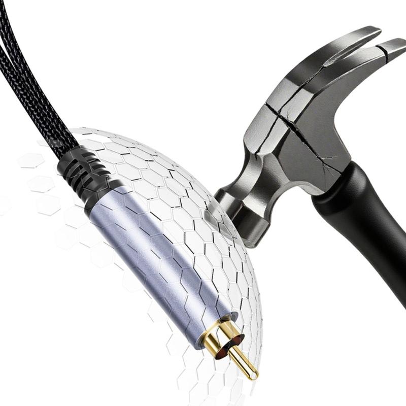Coaxial To 3.5mm 2RCA Audios Adapters Cable USB Powered With Braide Shield For Home Theater And Professional Audios Systems