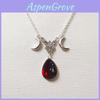 Vintage Moon Goddess Necklace With Geometric Pendant For Women