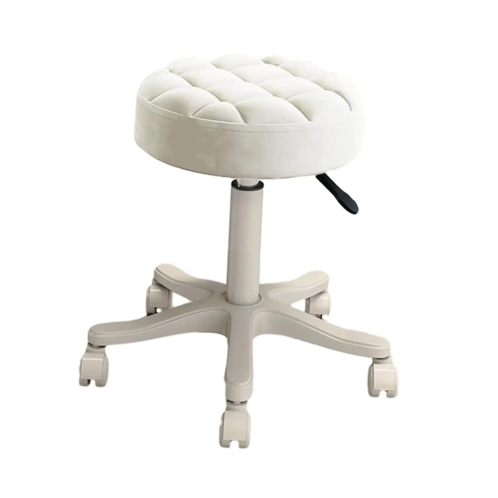 Stołek na kółkach Obrotowy stołek na kółkach Stołek kosmetyczny Obrotowy stołek do salonu fryzjerskiego salonu paznokci Krzesło do pracy Stołek domowy okrągły na kółkach