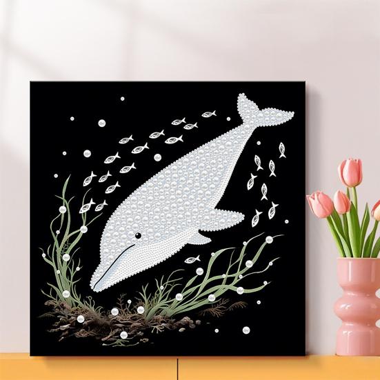 Gör-det-själv pärlmålningskit för vuxna nybörjare 3D pärlkonst pysselkit Plastpärlor Förtryckt duk Verktyg för heminredning Välkomstpresent