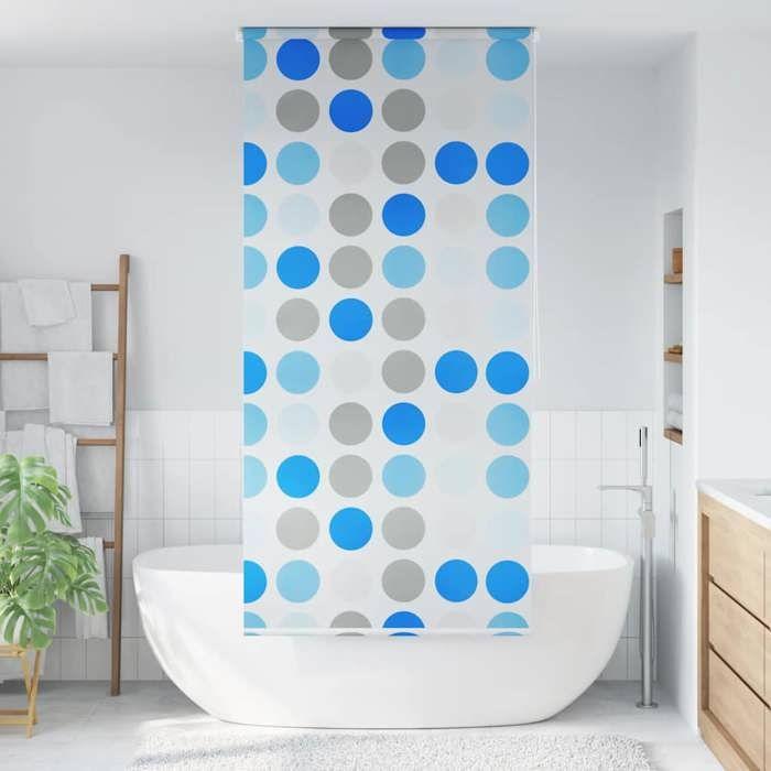 VidaXL Store Roulant de Douche 80x240 cm Cercle Rideaux Douche Salle de Bain 142853