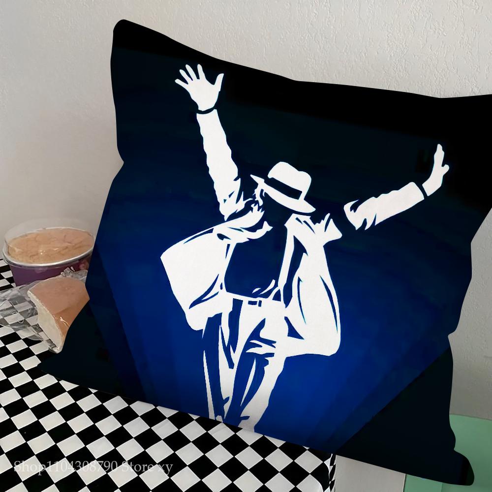 Povlak na polštář M-Michael Jackson Čtvercový polštář Ložnice Pohovka Volný čas Pohodlný polštář Auto Obývací pokoj Domácí dekorace