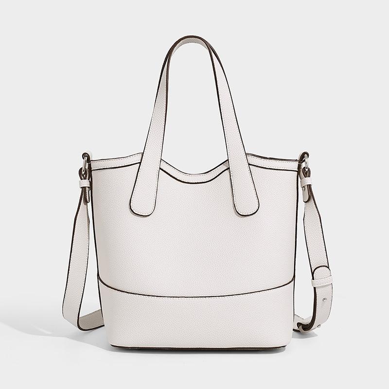 

2025 New Fashion Versatile Handbag Niche High-End Large Capacity Single Shoulder Crossbody Basket Tote Bag бежевий