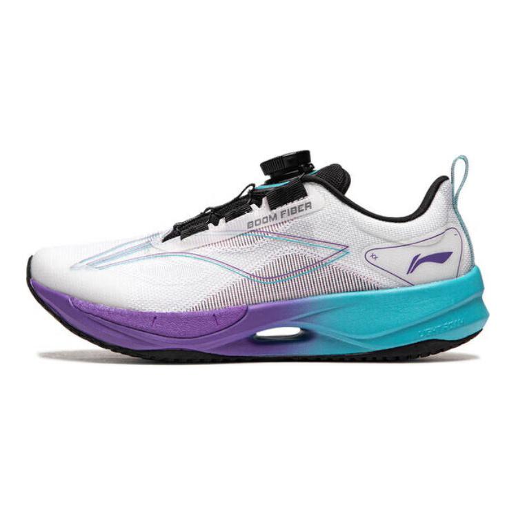 Li Ning Kids Ultra Light 21 Synthetic Leather Fabric Mesh Round Toe Reflective Shock Absorption Breathable Low Top Running Shoes YKFU012-15