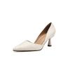 Fashion NEW Spring/Autumn Women Pumps Pointed Toe Thin Heel Shoes Genuine Leather Shoes for Women Concise Shallow Shoes Stiletto Heels
