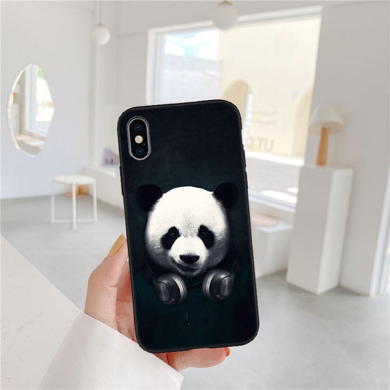 PP16 Cartoon Panda Soft Shell Phone Case for Redmi Note 10 11 12 Pro Max 10S 10C 10T 11A 11S 12S 12C