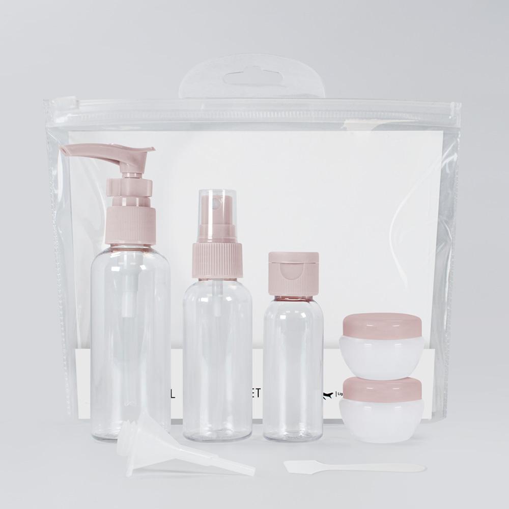 Portable Pp Pump Empty Spray Bottle Plastic 30ml 50ml 80ml Fine Mist Spray Bottle Travel Set 4 In 1