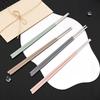 2/8Pcs Silver Dinnerware Set Western Stainless Steel Cutlery Dinner Spoon Sushi Chopsticks Flatware Party Kitchen Tableware