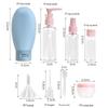 Portable Travel Cosmetic Bottling Set: Spray Bottle, Shower Gel, Lotion, Cream, and Perfume Containers.