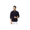 Dennis Lingo Men' Cotton Printed Slim Fit Casual Shirt (C791_Navy, Medium)