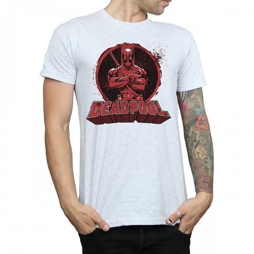 Deadpool Mens Arms Crossed Logo T-Shirt