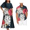 Tenues Assorties pour Couple Ensemble Deux Pièces Femme Robes de Soirée Assorties Chemises Homme Tenues de Couple Tribales Polynésiennes Samoa Personnalisées