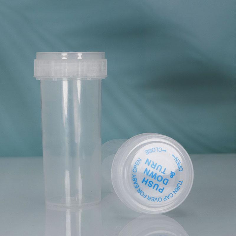 120ML Transparent Double-Sided Cap Straight Tube Hemp Yellow PP Plastic Bottle