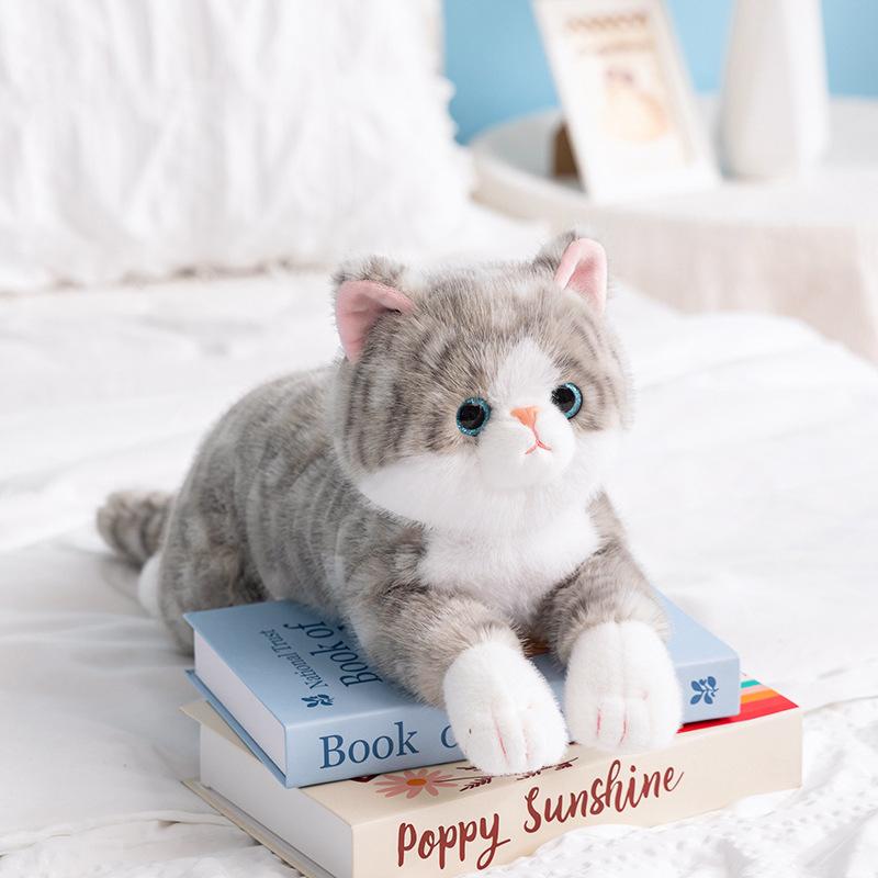 Non-Toxic 50Cm Simulated Cat Dolls Kitten Plush Toy Children Sleeping Pillow Animals Doll Home Decor Toy For Birthday Valentine'S Day Gift