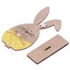 Wooden Rabbit Ornament Cute Nordic Style Desktop Bunny Decoration for Home Office Kindergarten