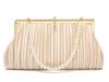 Baisikou Party Bag, Wedding Bag, Large, 2-Way Pleated, Women's HandbagShoulder Bag, Perfect for Receptions and Guests (Champagne Gold)