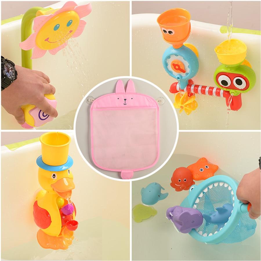 Baby Bathroom Mesh Bag Kids Basket Toys Net Cartoon Waterproof Cloth Sand Toys Beach Storage