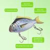 Hard Bait Swimbait with Treble Hook Realistic Looking Bright Color Natural Swimming Posture Portable Fishing Lure Fake Bait