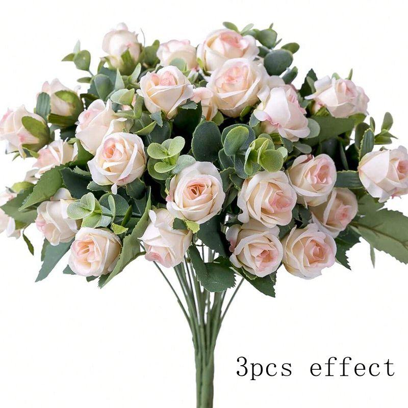 

Rose Artificial Flowers Bouquet 30cm Fake Flower Home Room Table Bedroom Decor Garden Wedding Marriage Decoration Vase Ornaments шампанского