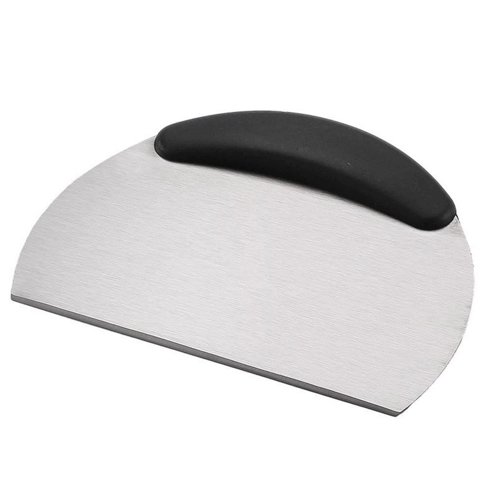 Stainless Steel Dough Scraper Flat Bench Knife Pastry Cutter with Ergonomic Handle for Baking and Cooking Tasks
