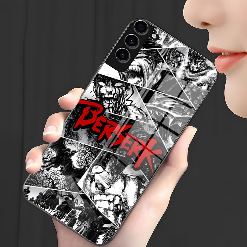 Berserk Comics Cool Phone Case For Samsung A25 A13 A33 5G A54 A36 A35 A56 A52 A14 Shockproof Glass Cover