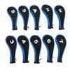 10Pcs Golf Club Head Cover Neoprene Golf Head Cover for Woods Irons Golfer Lovers