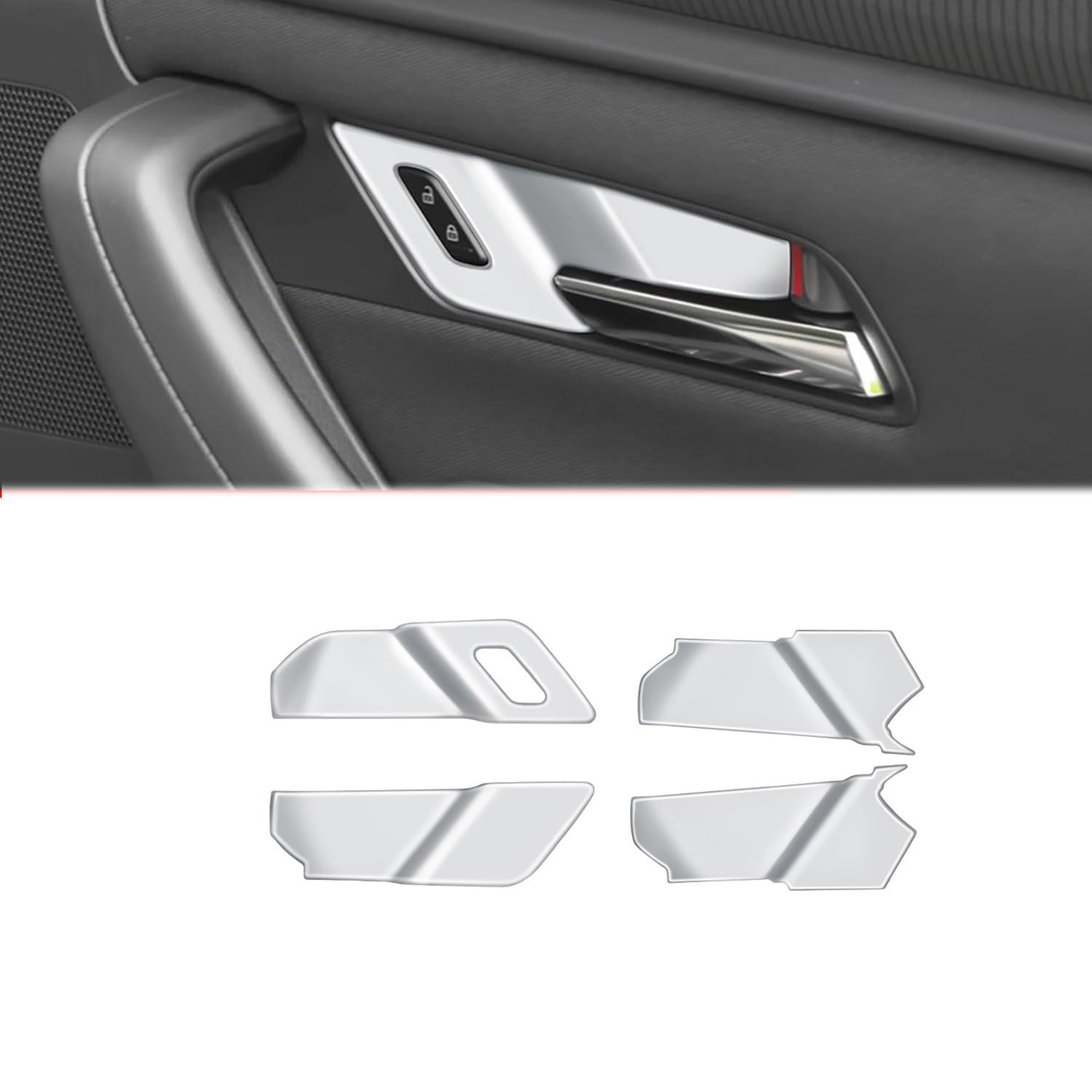 

Hyorabyn Mazda New CX-60 KH Series Door Handle Bowl Decorative Cover Dress-Up Anti-Scratch Accessory Optional Car Specific Design 4pcs Silver