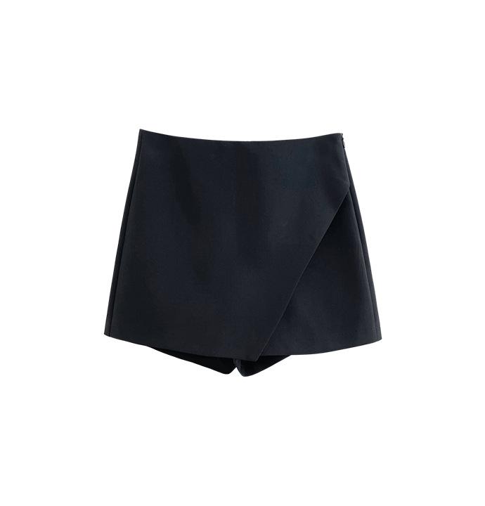 2025 Summer High-Waist Slimming A-Line Skirt Shorts for Women - Casual Petite Hip-Wrapping Style