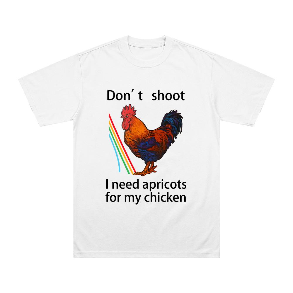 Funny Dont Shoot I Need Apricots for My Chicken Cartoon Print T Shirt Arc Raiders Hot Game Tee Men Women Cotton Shirt Short Sleeve Top graphic t shirt