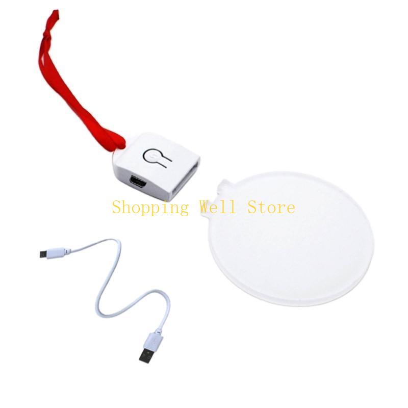 KX4B Clear Round Acrylic Sublimation Ornament Blanks with LED Light DIY Christmas Decor