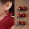 Fashion An Pearl Earring Hook Retro Simple Style Round Earring Women Lightweight Luxury Versatile Ear Ring