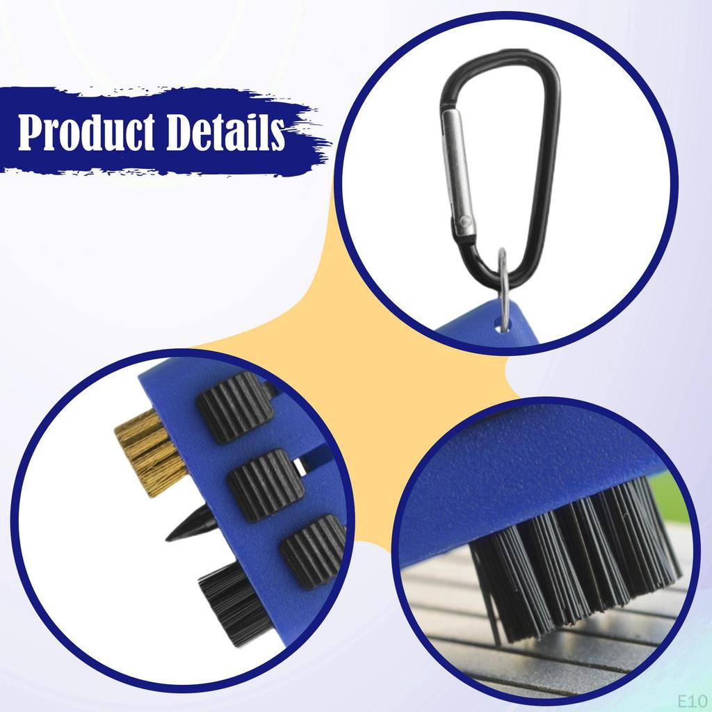 Golf Club Cleaning Brush 3 in 1 Groove Cleaner Tool for Tournament