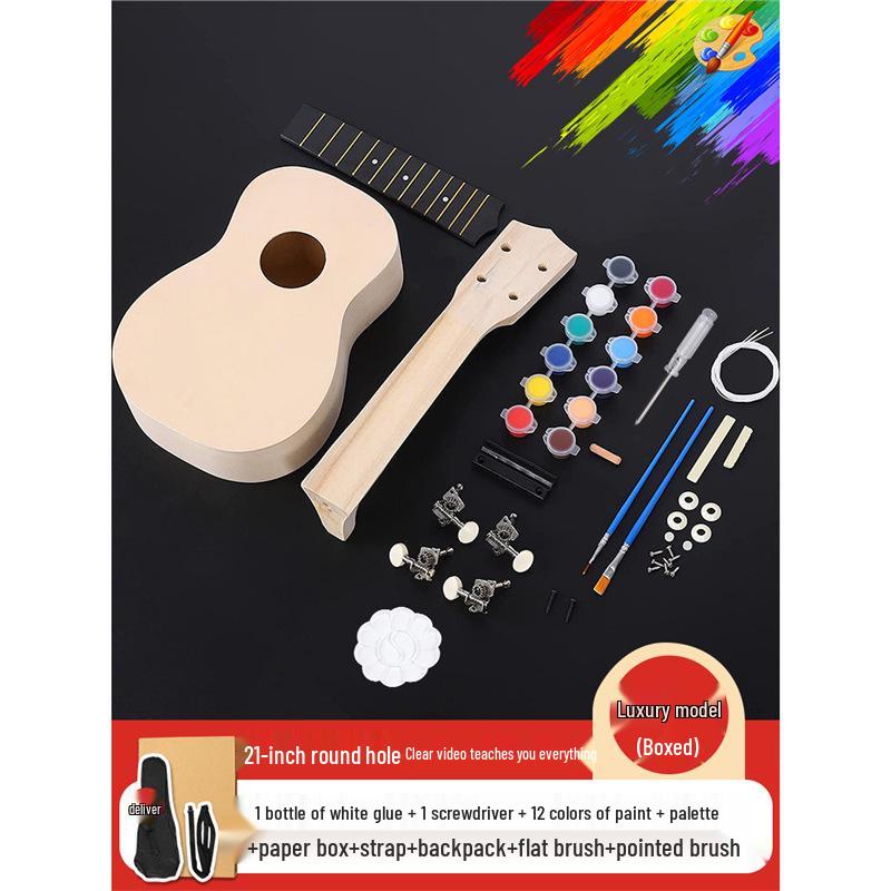 DIY Ukulele Craft Kit: Beginner-Friendly Handmade Small Guitar for Kids