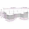 VidaXL Garden Lounge Set 6 Pcs with Light Grey Cushions Wicker 3325488