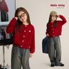 Hello Kitty Girls' Wool Cardigan Sweater