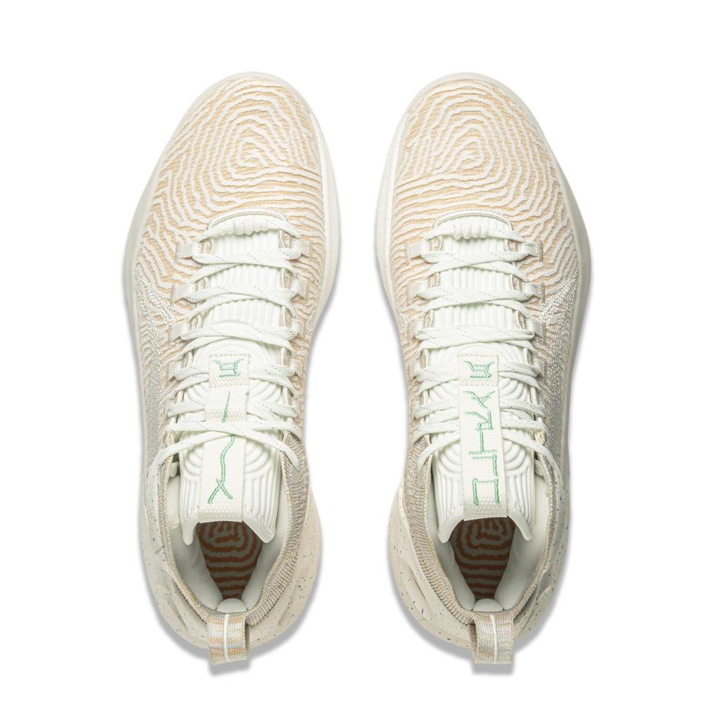 Li Ning Yushuai Ultra Slip Resistant Abrasion Resistant Mid Top Basketball Shoes Men's Champagne White ABAU003-14
