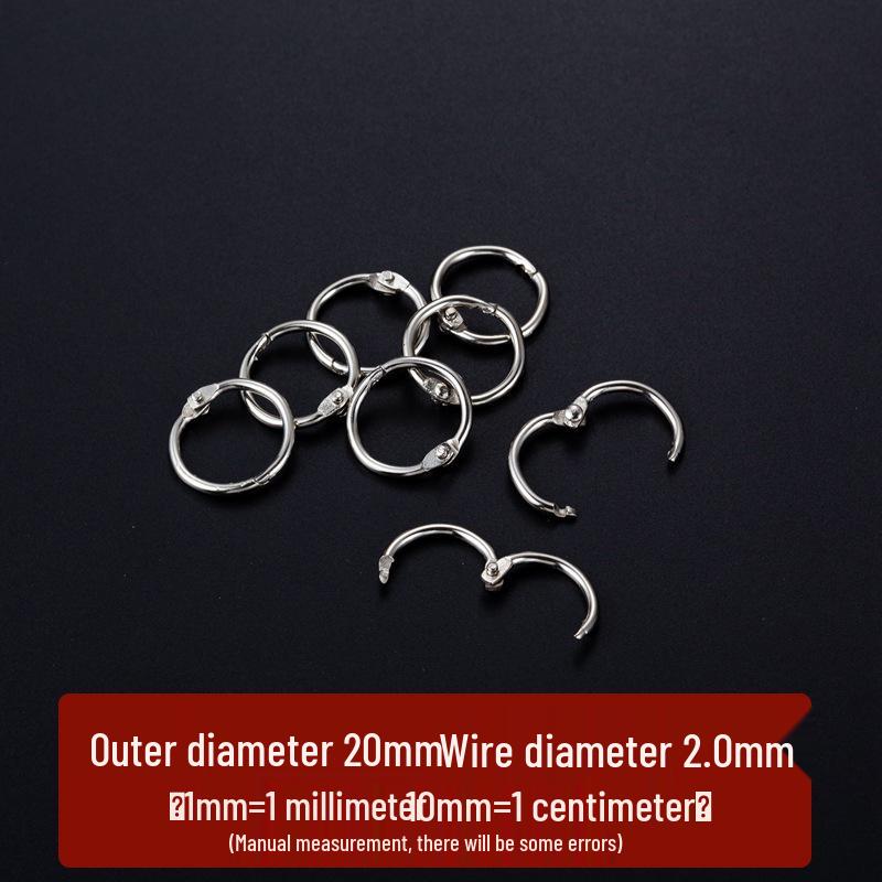 DIY Openable Iron Rings for Binding, Loose Leaf, Key Chains, and Curtains
