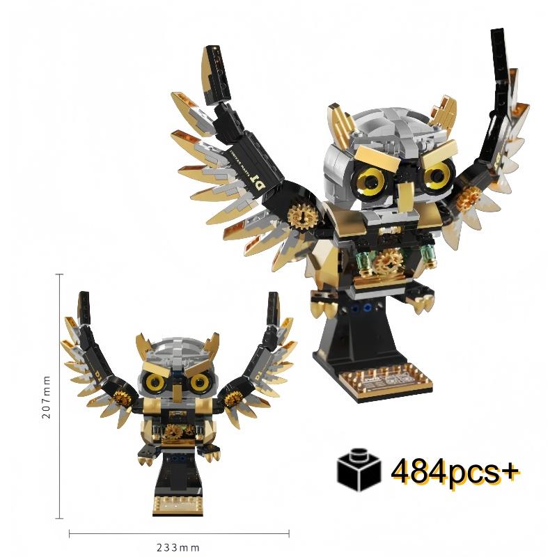 Non-Toxic Creative Owl Punk Building Toy Assembly Building Block Set Diy Mechanical Animal Building Block Model Christmas Birthday Gifts