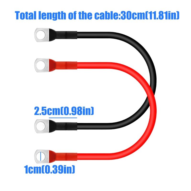 Universal 5AWG Automotive Battery Cable 30cm Battery Inverter Cable Ideal For Solar Panel Boats And Vehicles