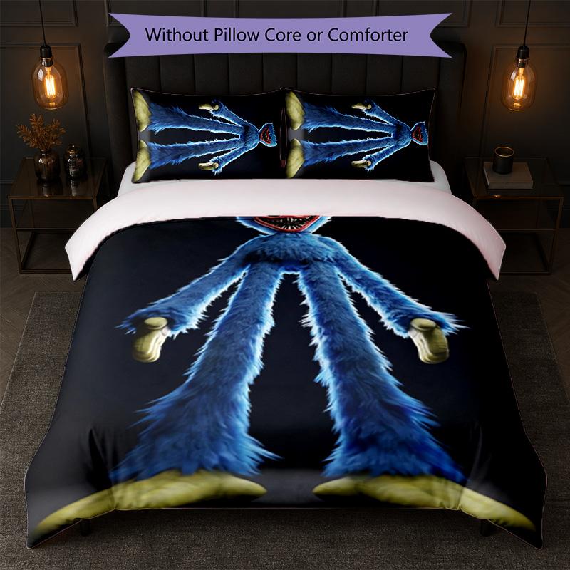 Poppy Playtime Print 3Pcs Duvet Cover Set 1 Duvet Cover and 2 Pillowcases Soft Bed Linen For Household Bedroom