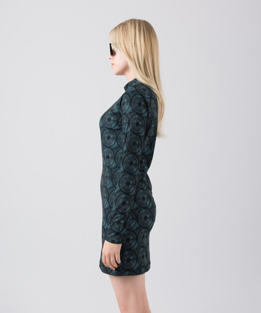 SSQR Raglan Stretch Print Mini Dress Dgrm_01