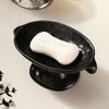 Ceramic Double-Ear Soap Dish, Vintage Double-Ear Soap Dish With High Stand, Suitable For Home Decoration, Bathroom Soap Storage