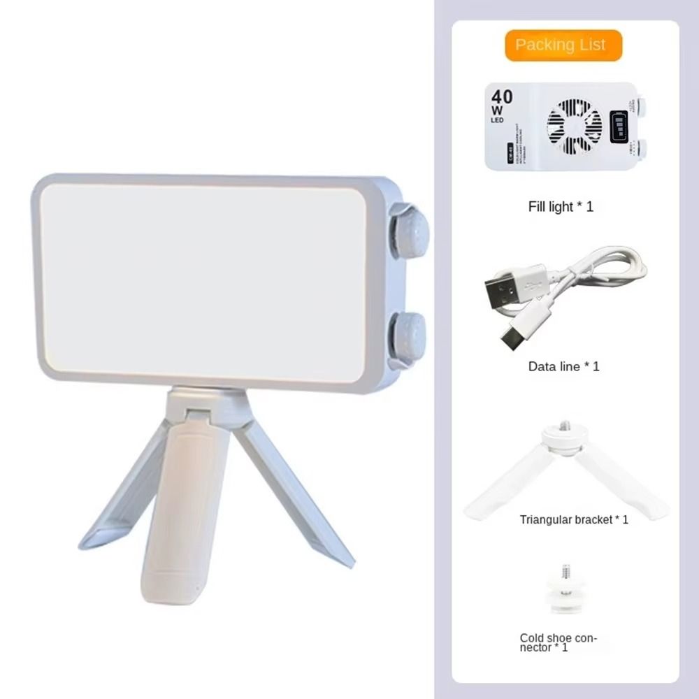 2800-9000K Handheld Fill Light 40W Power Camera Top Light Portable Selfie Lamp  Beauty Photography