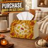 1pc Autumn Tissue Box Holder with Autumn Botanical Design - Ginkgo Leaf Foliage, Durable Polyester, Ideal for Kitchen, Living Room, Bedroom, Bathroom,