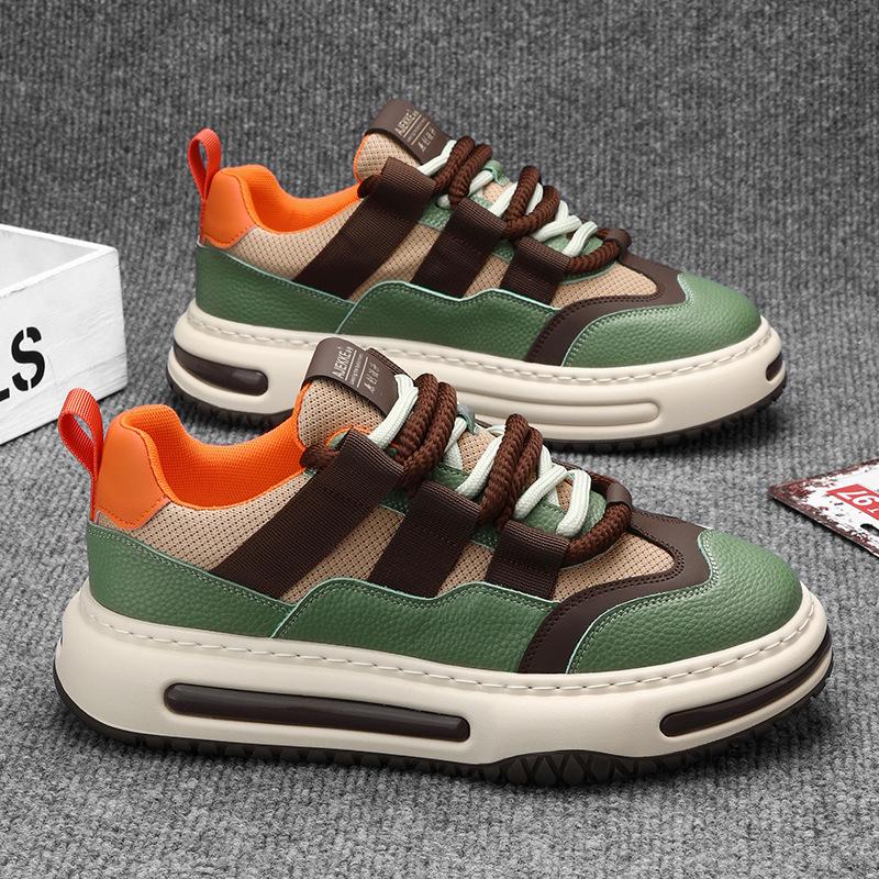 

Модная мужская повседневная обувь 2025 Новая модная сетчатая дышащая обувь для бега Роскошные теннисные кроссовки на шнуровке Повседневная обувь Zapatillas De Hombre 39 зелёный