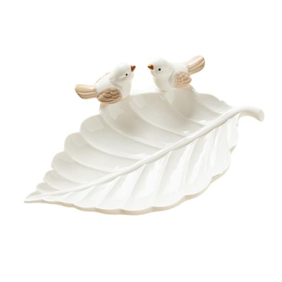Cute Bird Tray, Ceramic Dessert Plate, 2 in 1 Jewelry Ring Tray And Trinket Dish, Handmade Soap Holder, Home F
