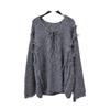 Autumn and Winter New Loose Fringed Design Knitted Sweater Top Soft Waxy Lazy Wind Sweater Pullover Woman